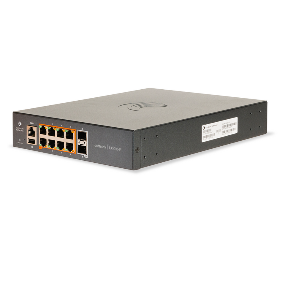 Cambium cnMatrix EX1010-P Intelligent Ethernet PoE+ Switch [MX-EX1010PxA-1-T]