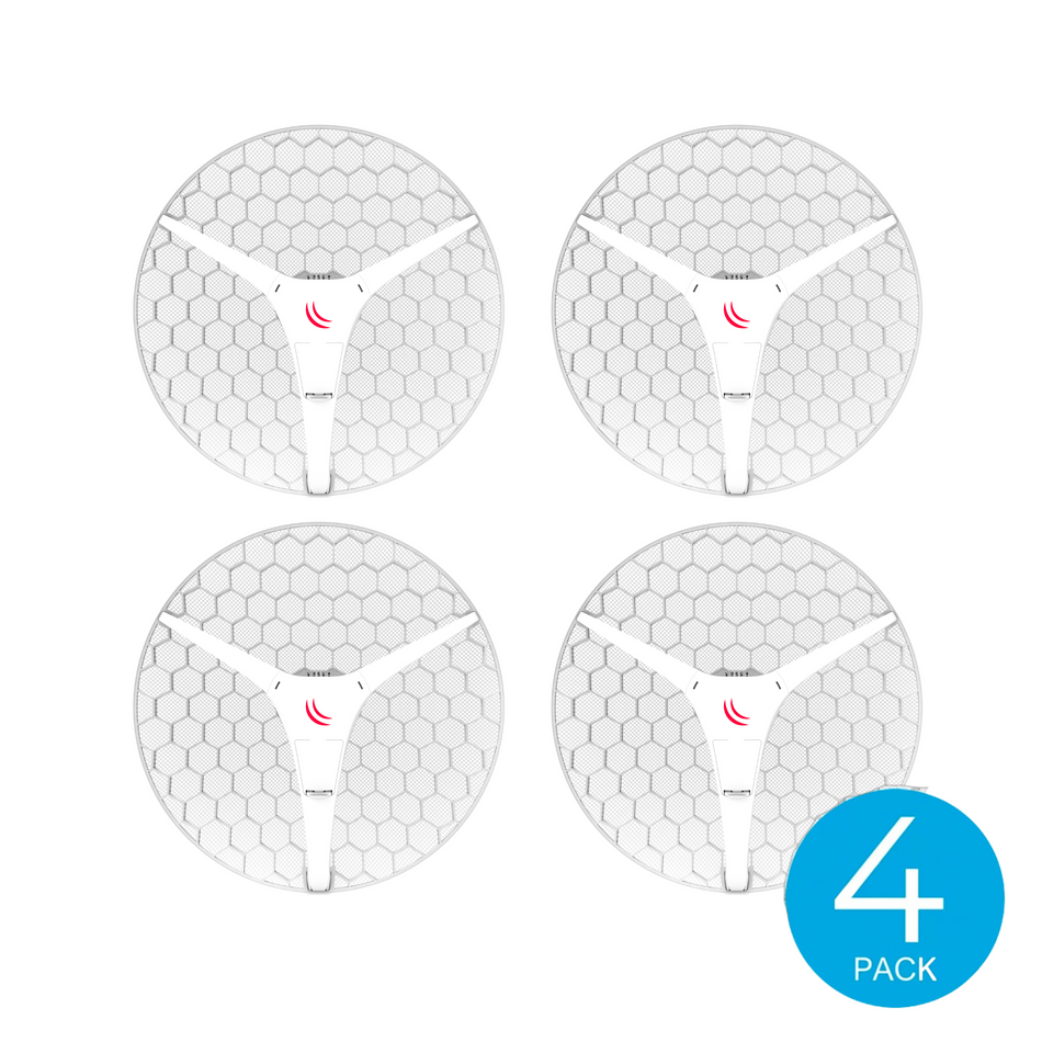 MikroTik LHG XL HP5 5GHz High Powered XL 27dBi DualPol Integrated Antenna 4Pack INTL [RBLHG-5HPnD-XL4pack]