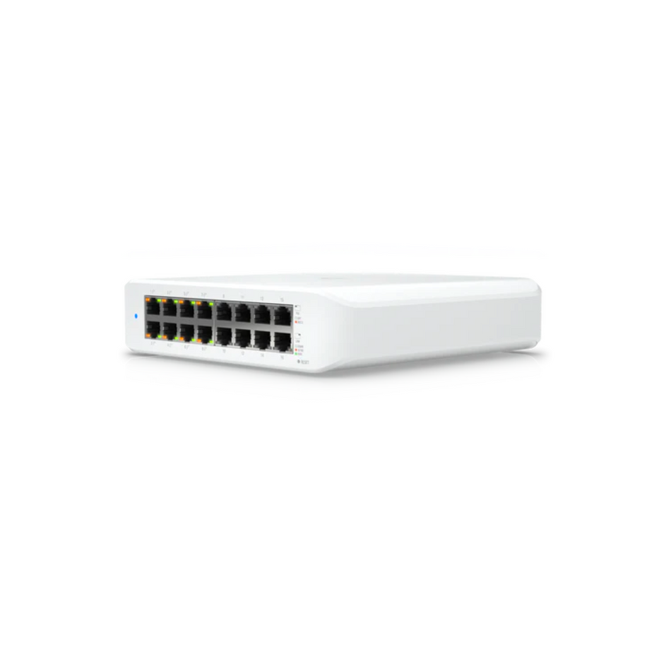 Ubiquiti UniFi Switch Lite 16 PoE with 8-Port 802.3at PoE+ [USW-LITE-16-POE]