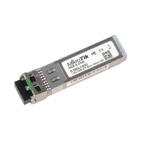 MikroTik SFP 1.256Gbps SM 1550nm 80km Module w/ Dual LC Connector DDM