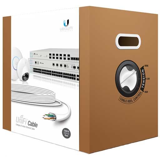 Ubiquiti UniFi 23AWG CAT6 UTP Indoor Ethernet Cable (1000 ft) [UC-C6-CMR]